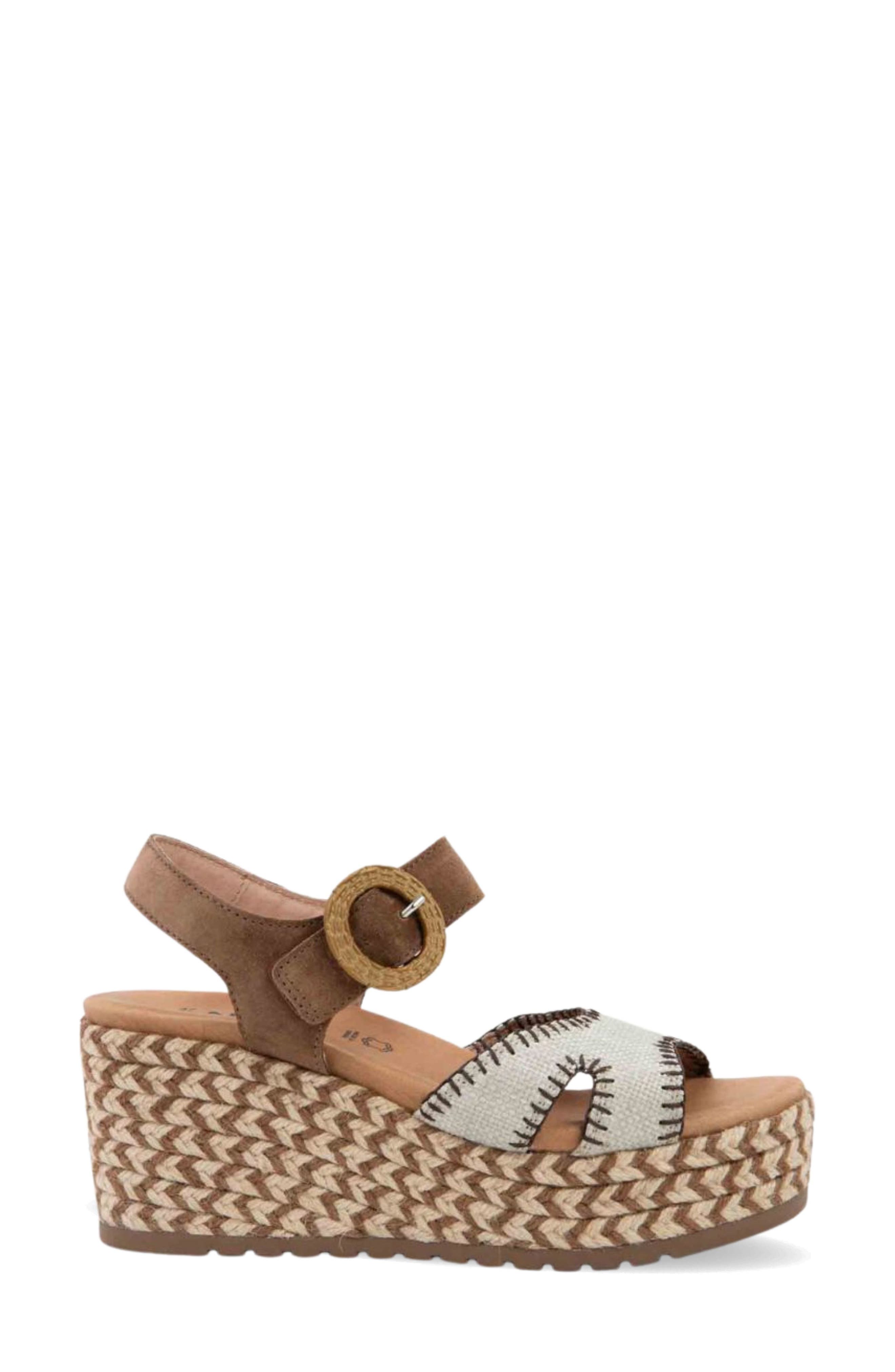 Naot Majorca Platform Sandal, Alternate, color, Brown Cedar/ Raffia