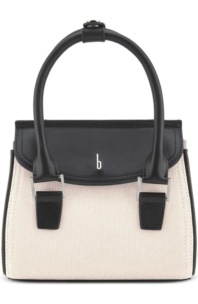 behno Mini Coco Canvas & Leather Satchel, Main, color, Sand/ Black