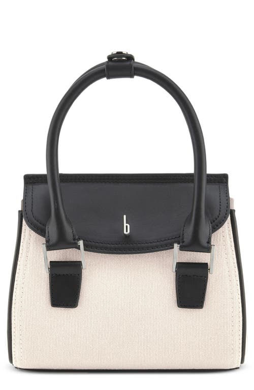 behno Mini Coco Canvas & Leather Satchel in Sand/black at Nordstrom