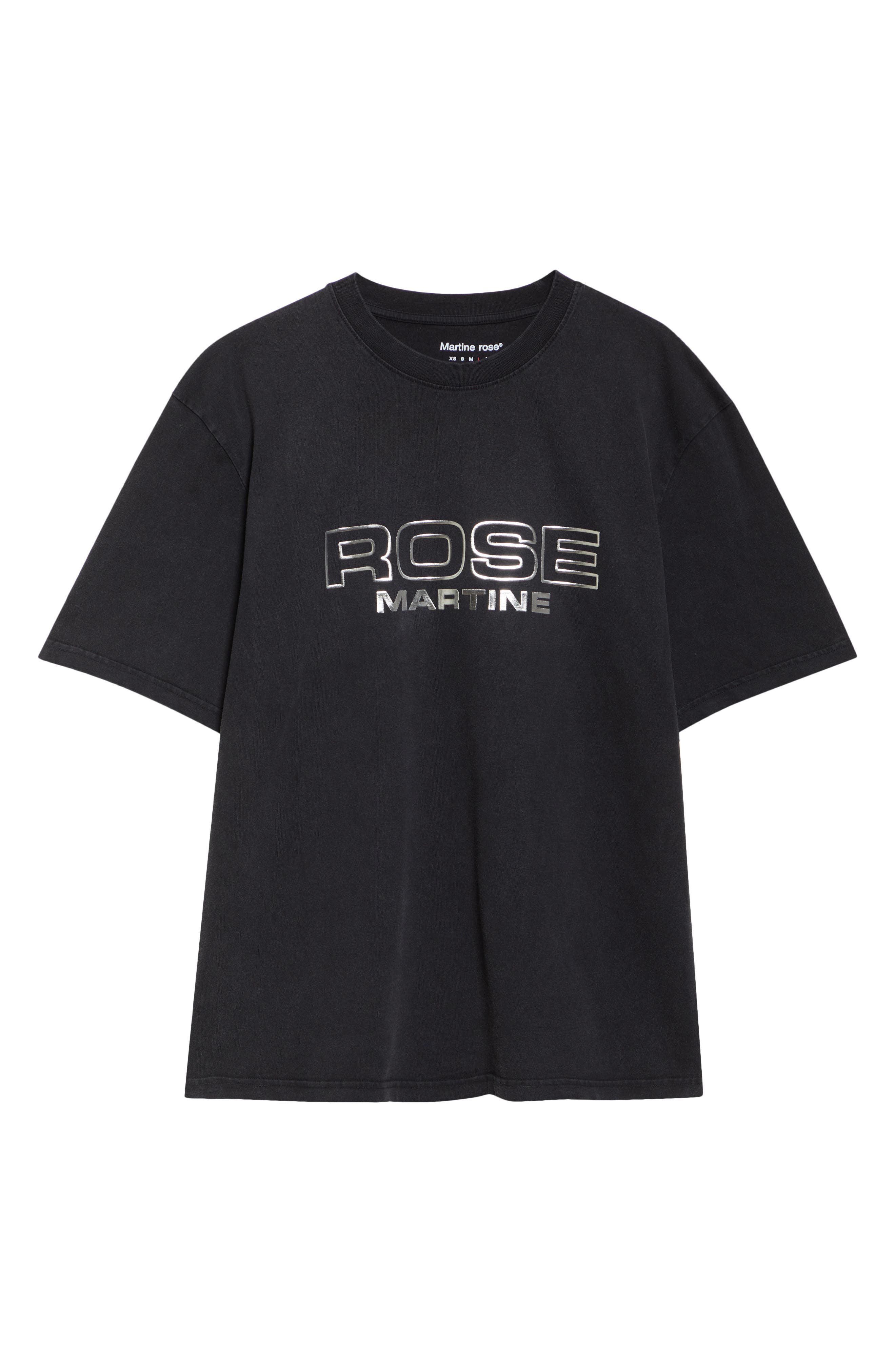 MARTINE ROSE MARTINE ROSE CLASSIC METALLIC LOGO T-SHIRT