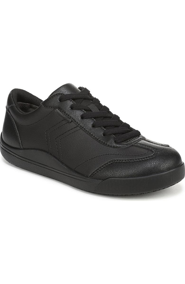 Dr. Scholl's Be True SR Leather Sneaker, Main, color, Black Leather