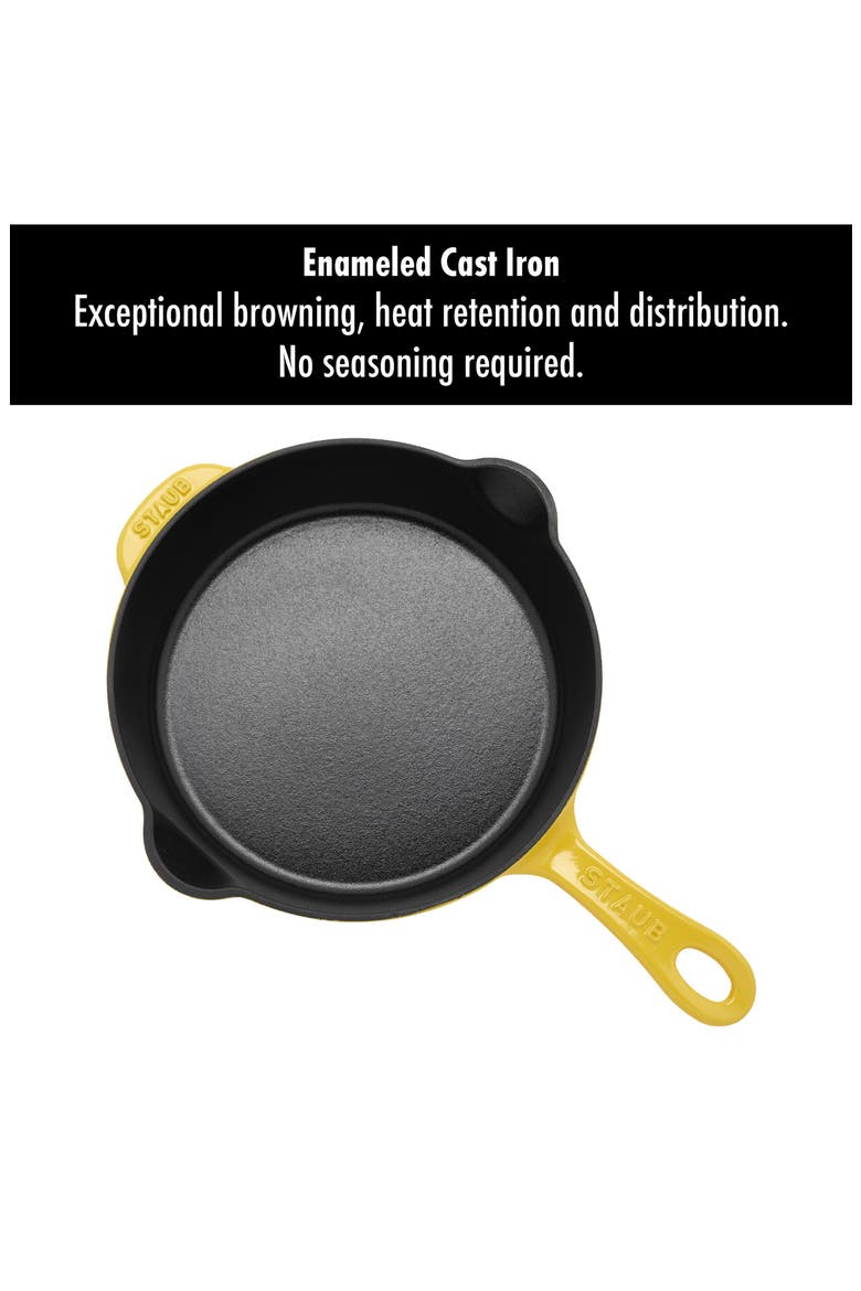 8.5-Inch Enameled Cast Iron Traditional Deep Skillet, Alternate, color, CITRON