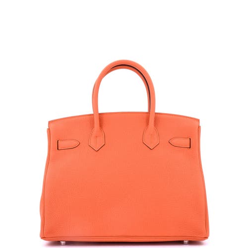 Pre-owned Hermes Hermes Birkin Handbag Orange Togo With Palladium Hardware 30 In Orange