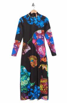 Desigual Abstract Print Long Sleeve Dress