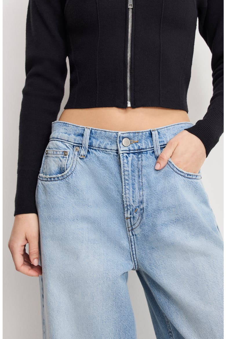 Good Standard Cuffed Hem Baggy Jeans, Alternate, color, INDIGO1133