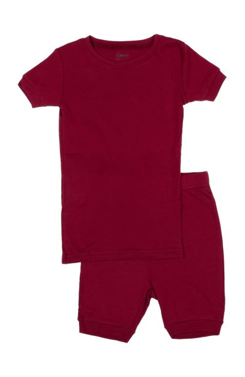 Kids Short Sleeve Cotton Solid Matching Family Pajamas (Toddler, Little Kid & Big Kid)