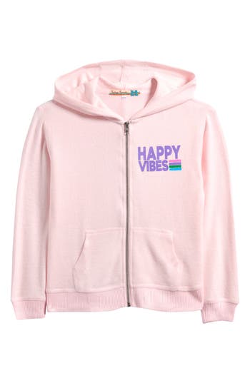 Vintage Havana Kids' Full Zip Hoodie In Paradise Pink