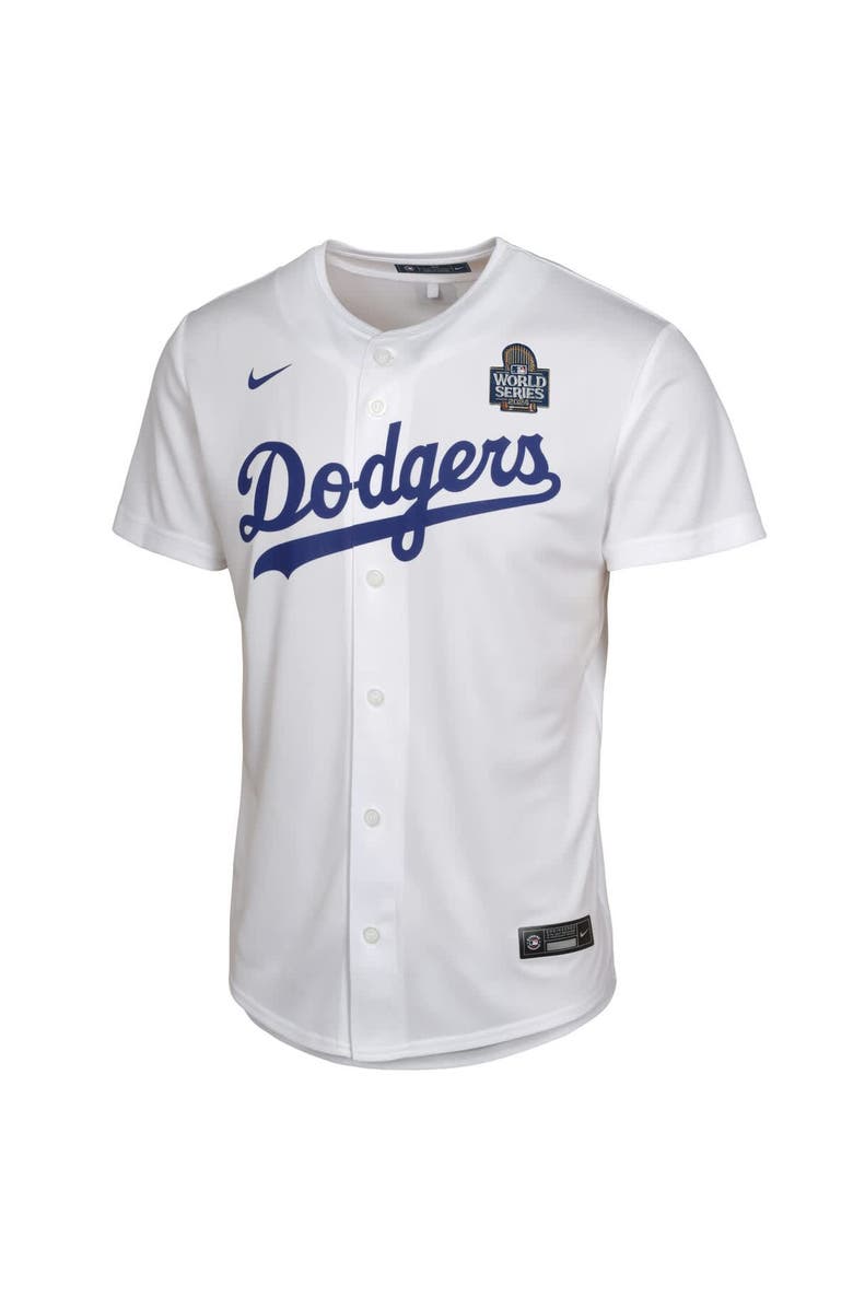 Nike Youth Nike Freddie Freeman White Los Angeles Dodgers 2024 World Series Game Jersey, Alternate, color, 