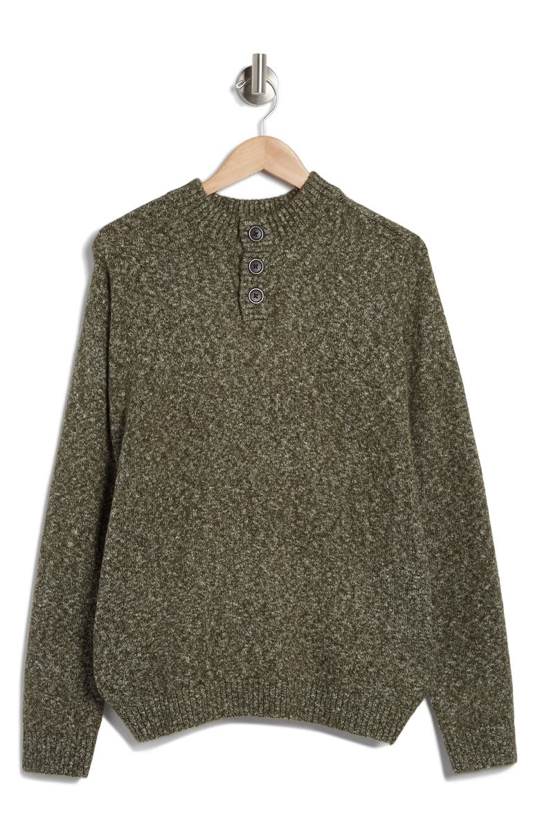 WESTZEROONE Draken Marled Sweater, Alternate, color, Dark Olive