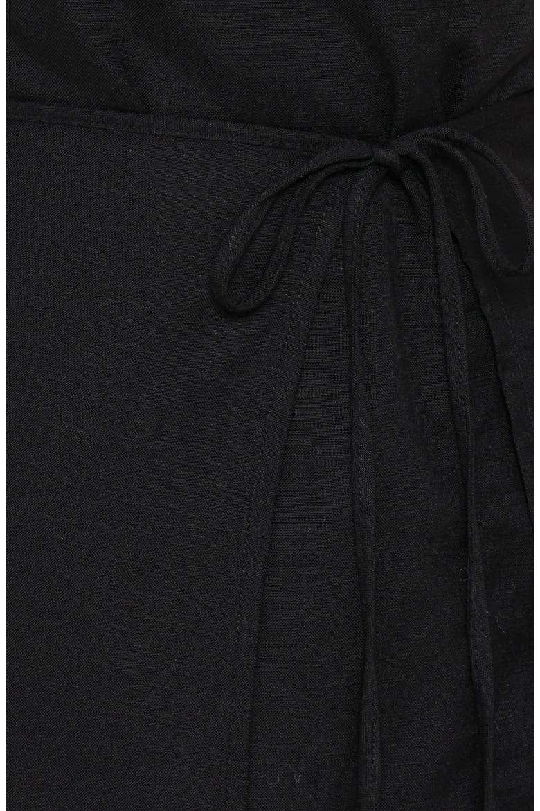 Karmen Strapless Faux Wrap Minidress, Alternate, color, BLACK