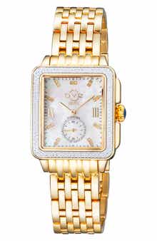 GV2 Women's Bari Mother of Pearl Diamond Bracelet Watch, 34mm x 30mm