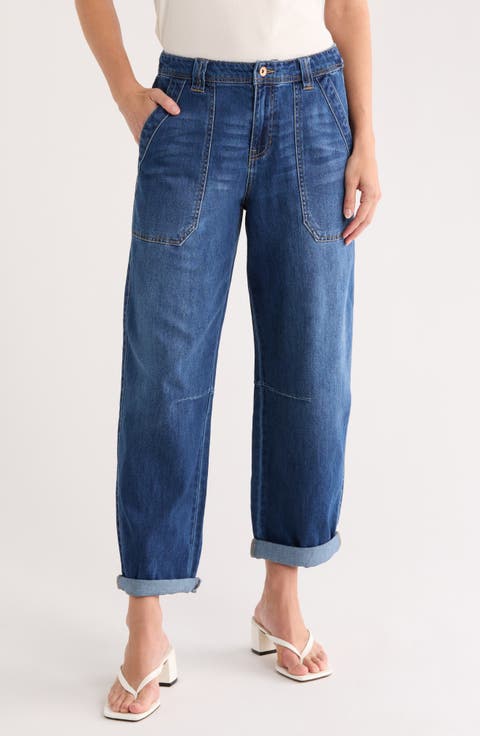 Rider Cuffed Barrel Leg Jeans (Brightside Blue)