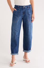 Sanctuary Rider Cuffed Barrel Leg Jeans