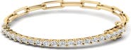 Everlee Oval Half Tennis Paperclip Bracelet Lab Diamond in 14K Gold