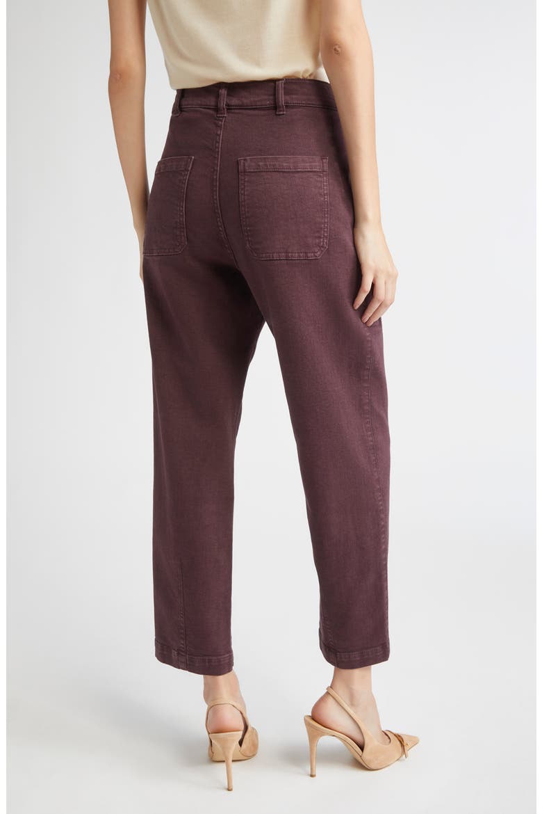 Crop Straight Leg Jeans, Alternate, color, BORDEAUX