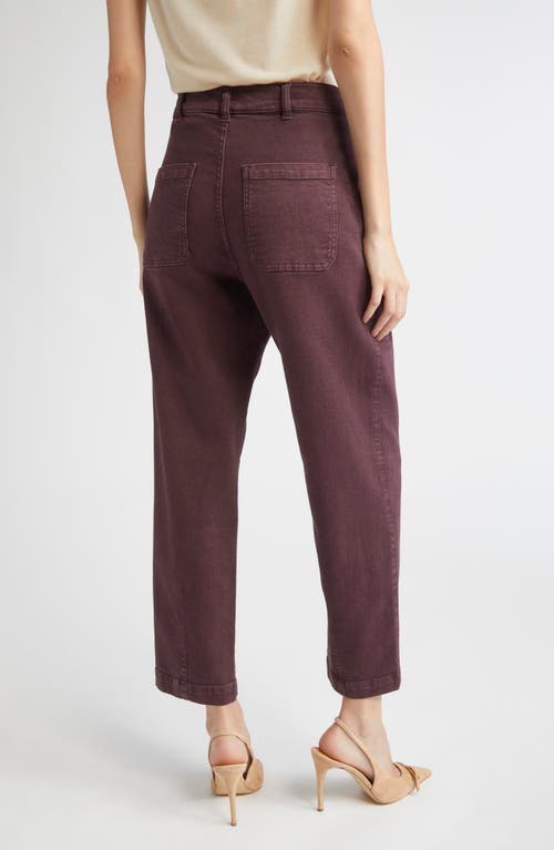 Eleventy Crop Straight Leg Jeans In Brown