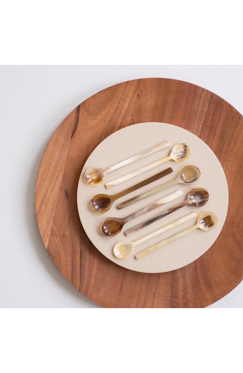Maadili Collective Long Handled Horn Condiment Spoon, Alternate, color, 