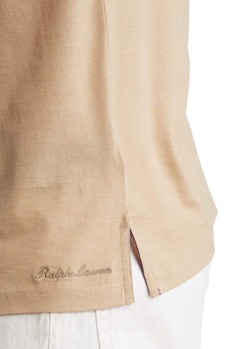 Ralph Lauren Purple Label Luxury Lisle Logo Embroidered Cotton T-Shirt, Alternate, color, 