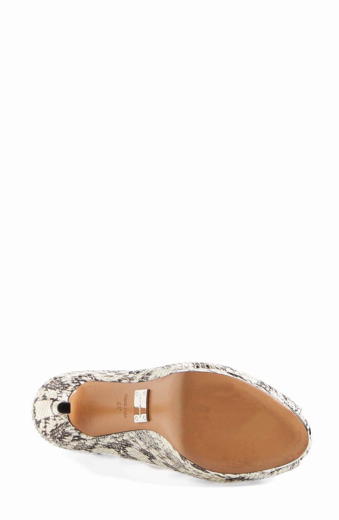 'Brenda' Peep Toe Pump, Alternate, color, NATURAL