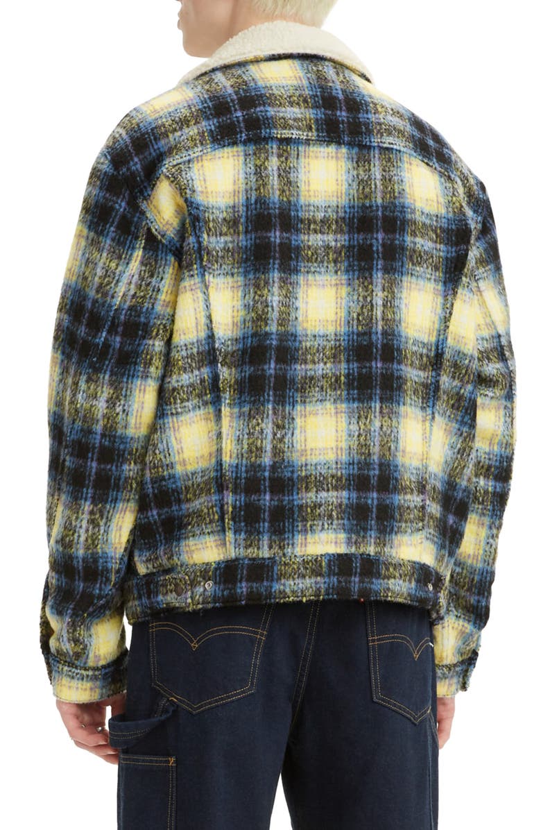 Levi's<sup>®</sup> Vintage Fit Plaid Trucker Jacket with Fleece Collar, Alternate, color,