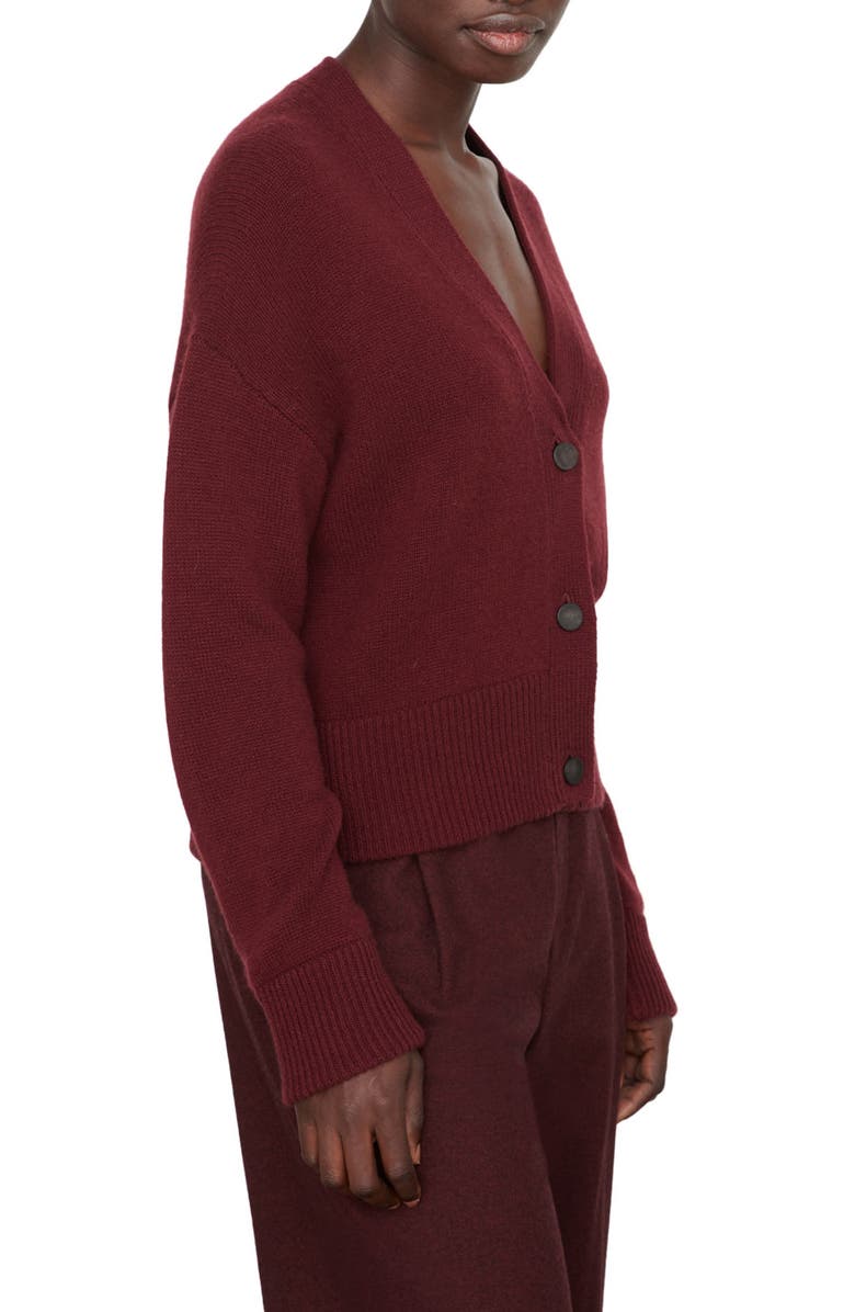 Vince Wool & Cashmere Boxy Cardigan, Alternate, color, Plum Wine