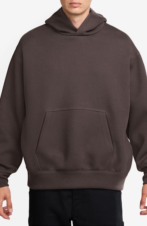 Nike Reimagined Oversize Tech Fleece Hoodie In Baroque Brown/baroque Brown