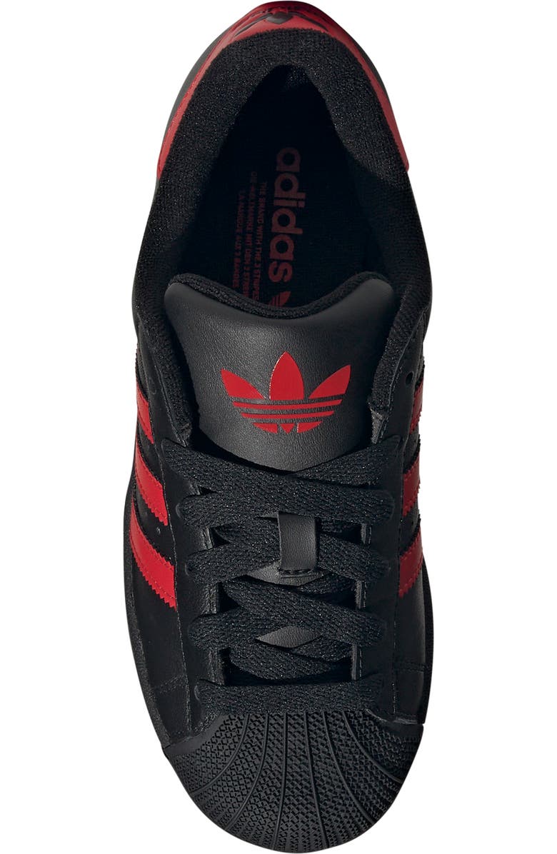 adidas Kids' Superstar II Sneaker, Alternate, color, Black/ Better Scarlet/ Black