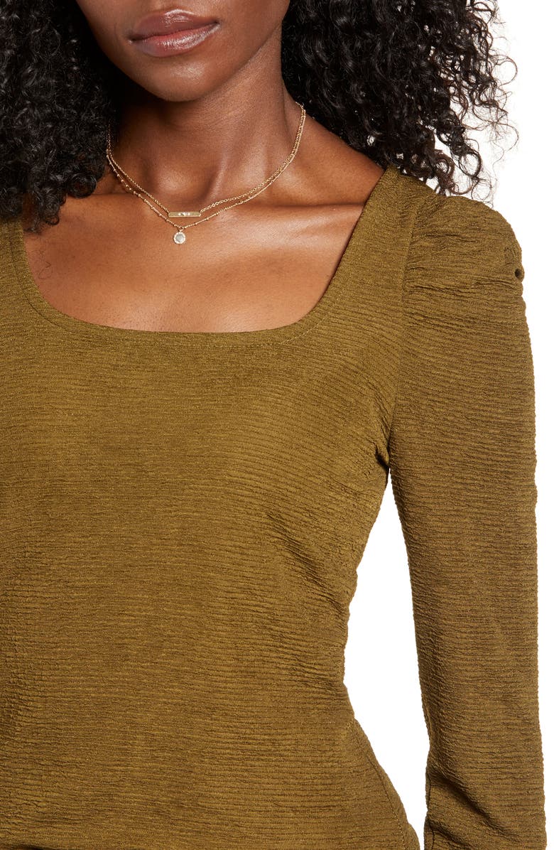 VERO MODA Alpha Puff Sleeve Square Neck Top, Alternate, color, 