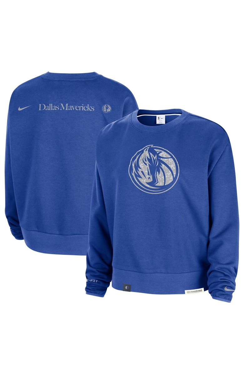 Nike Women's Nike Blue Dallas Mavericks Standard Issue Courtside Performance Pullover Sweatshirt, Main, color,
