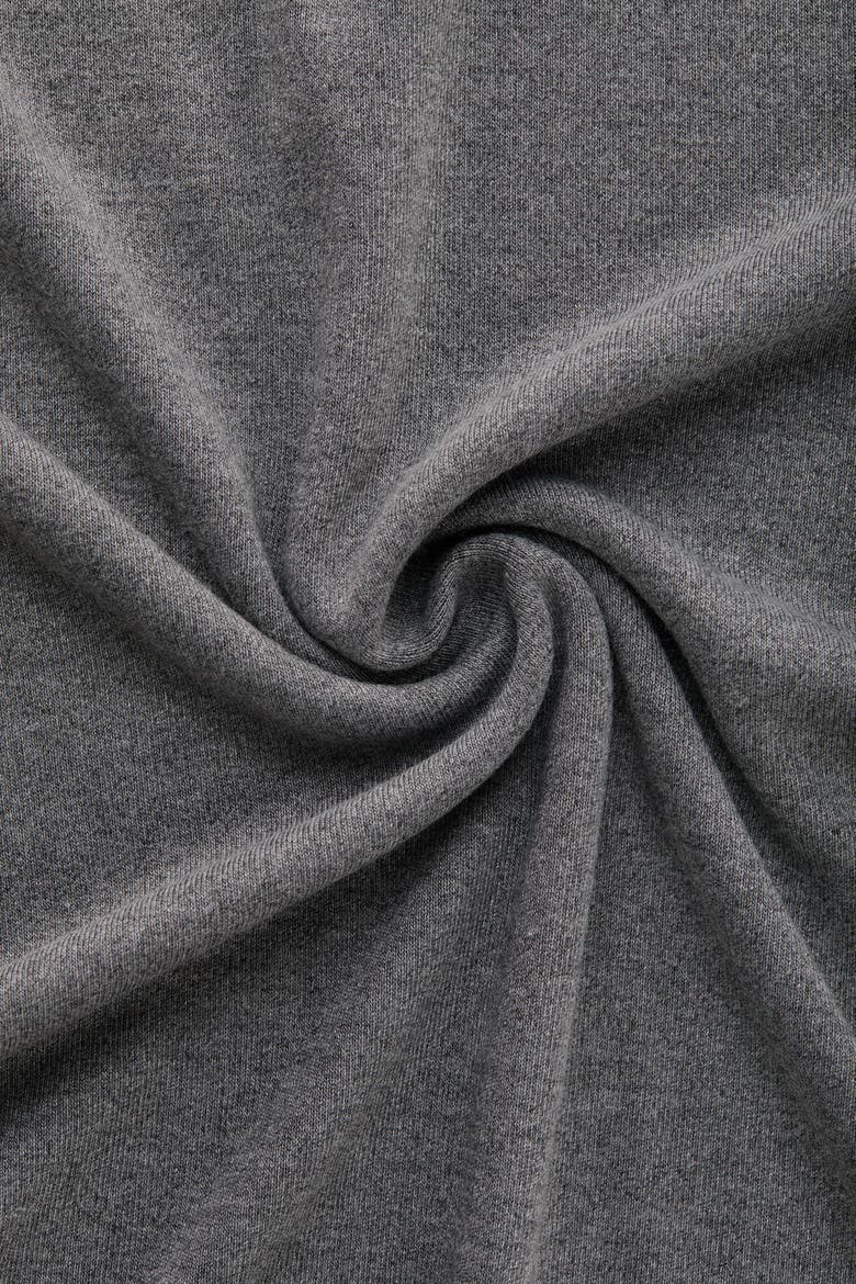 Heavyweight Viscose Interlock Short Sleeve Crewneck, Alternate, color, Grey