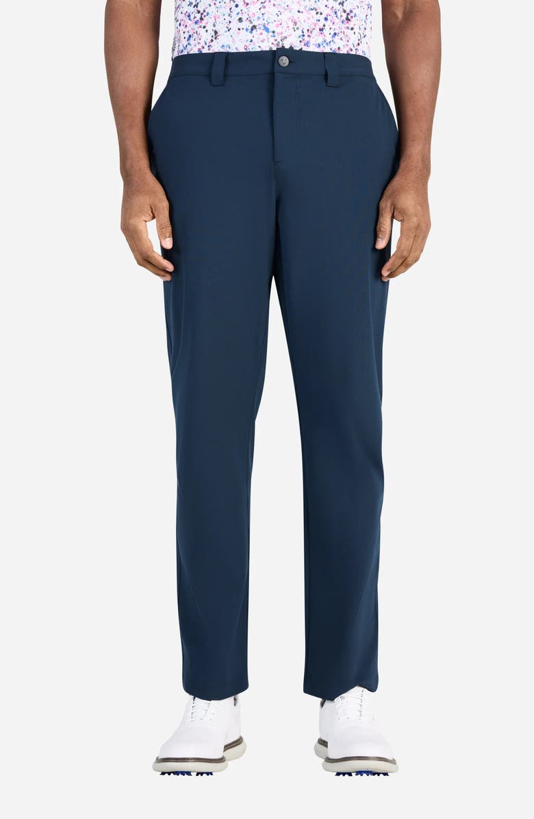 Bad Birdie Flat Front Performance Golf Pants, Main, color, Navy