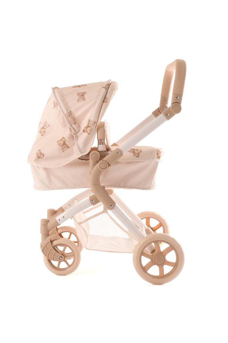Teddy Single Doll Pram Beige & Bear Convertible 2 In 1, Kids 3+, Alternate, color, Beige