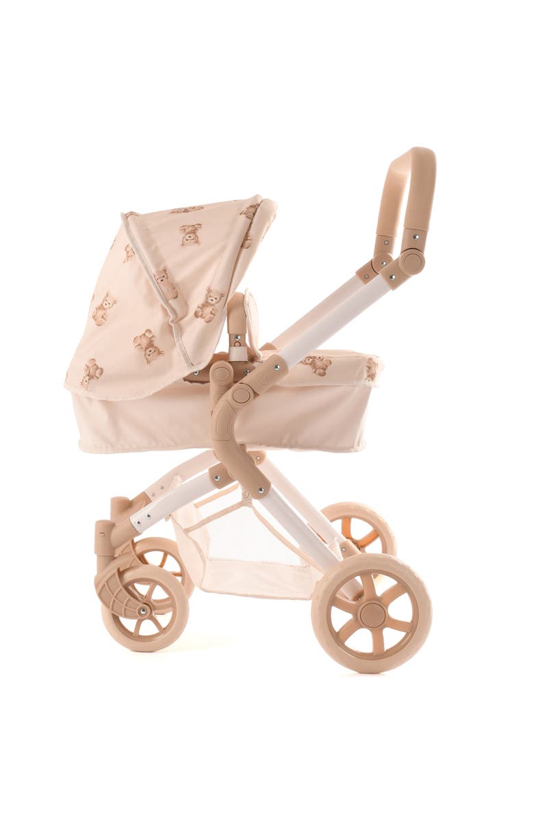 Roma Prams Teddy Single Doll Pram Beige & Bear Convertible 2 In 1, Kids 3+, Alternate, color, Beige
