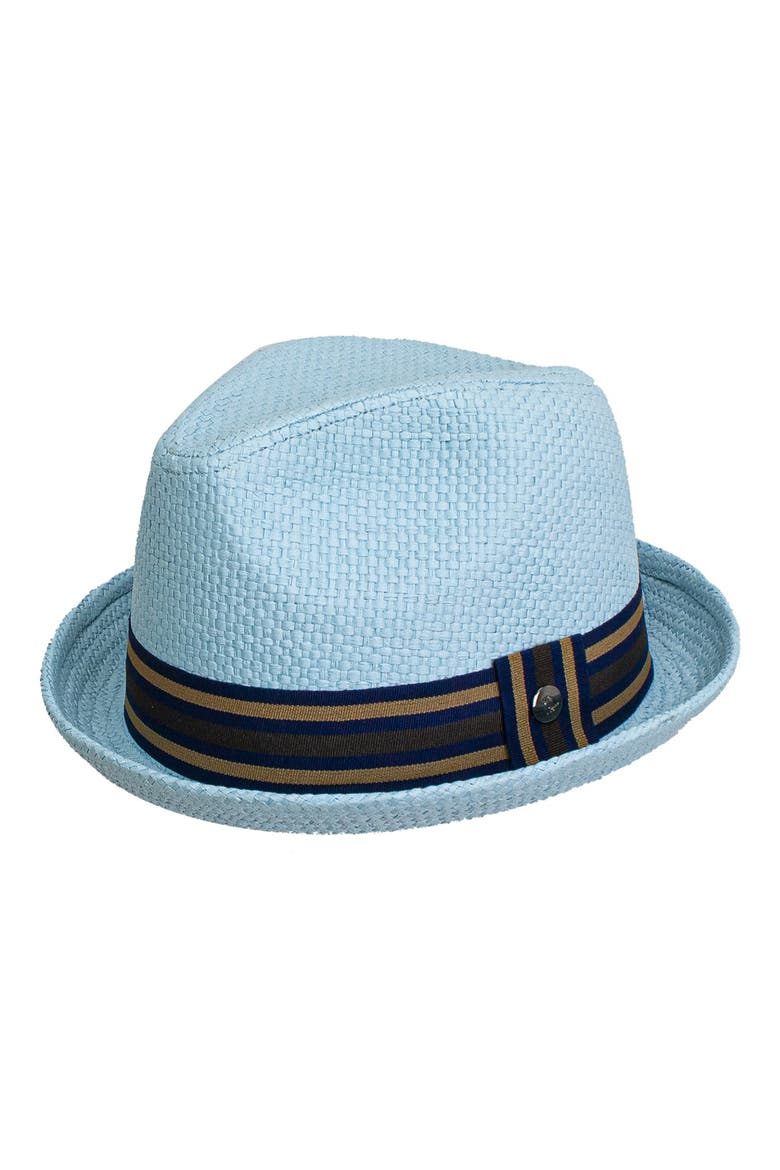 Straw Fedora, Main, color, BLUE