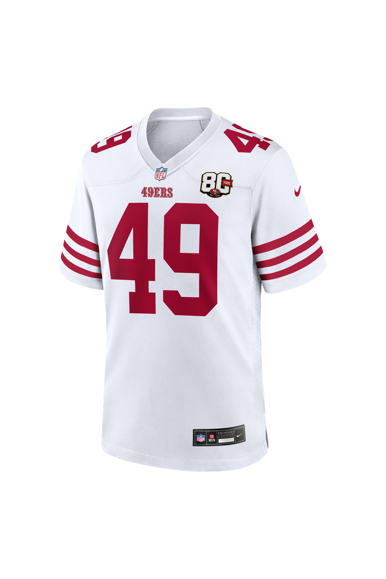 Men's Nike The Faithful White San Francisco 49ers 80th Anniversary Game Jersey, Alternate, color, White