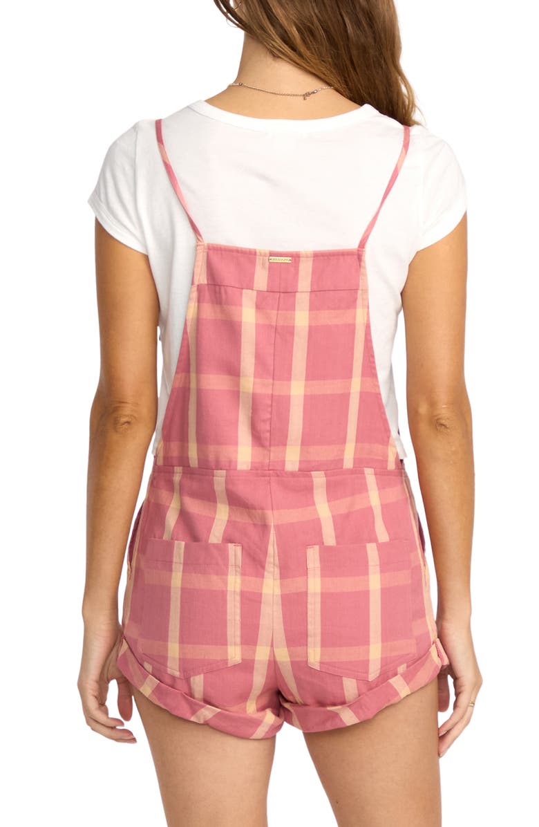 Billabong Wild Pursuit Short Overalls, Alternate, color, Plaid