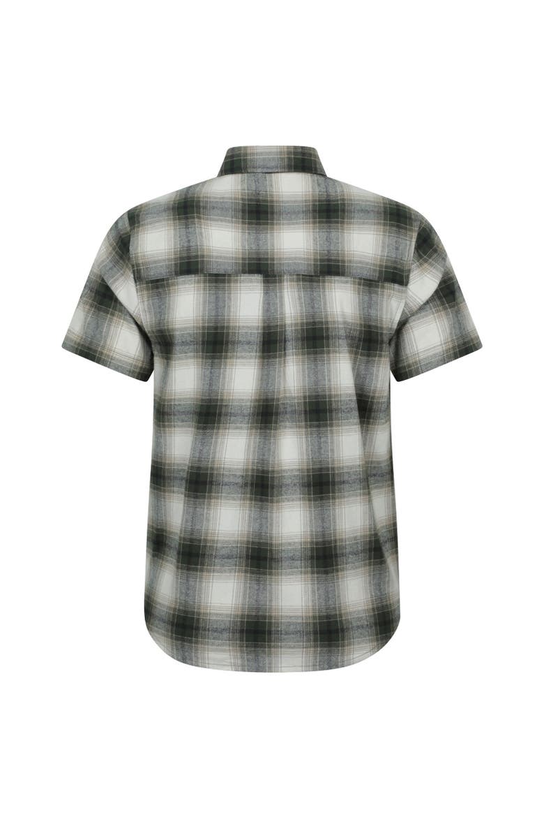Trace Flannel Short-Sleeved Shirt, Alternate, color, Green