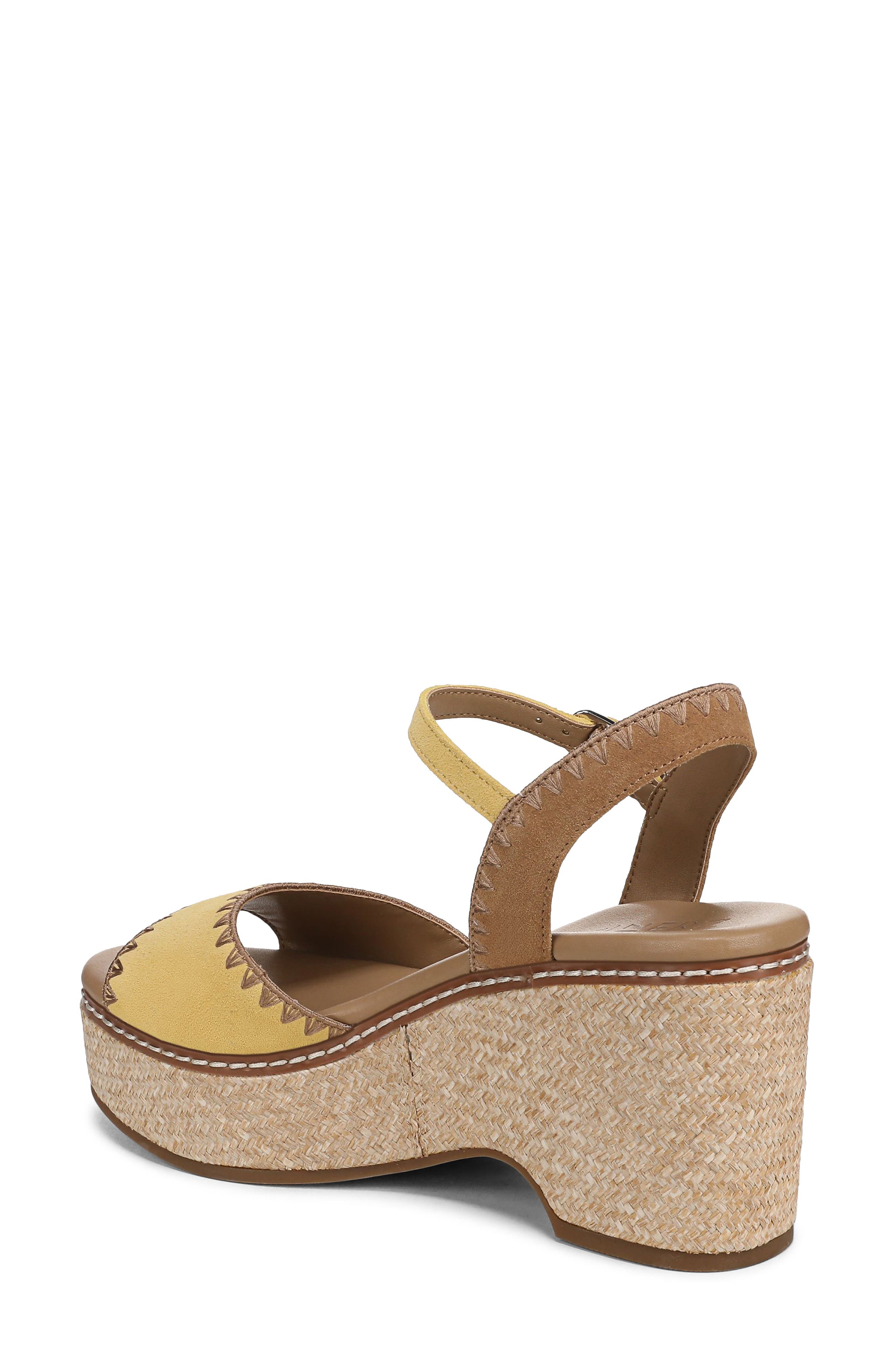 Della Platform Ankle Strap Sandal, Alternate, color, BEEHIVE YELLOW MULTI