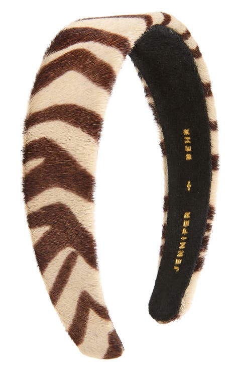Croc Embossed Leather Headband