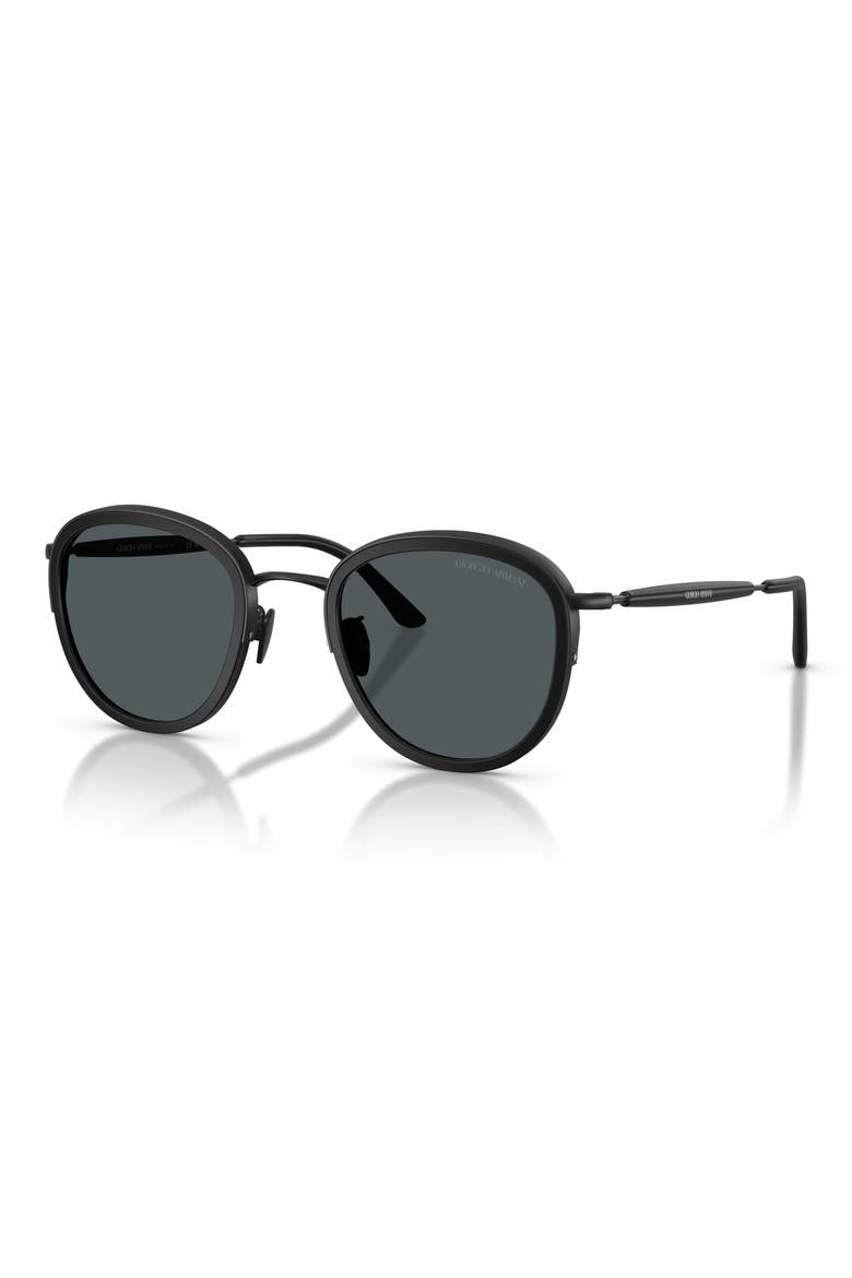 49mm Small Phantos Sunglasses, Alternate, color, MATTE BLACK / DARK GREY