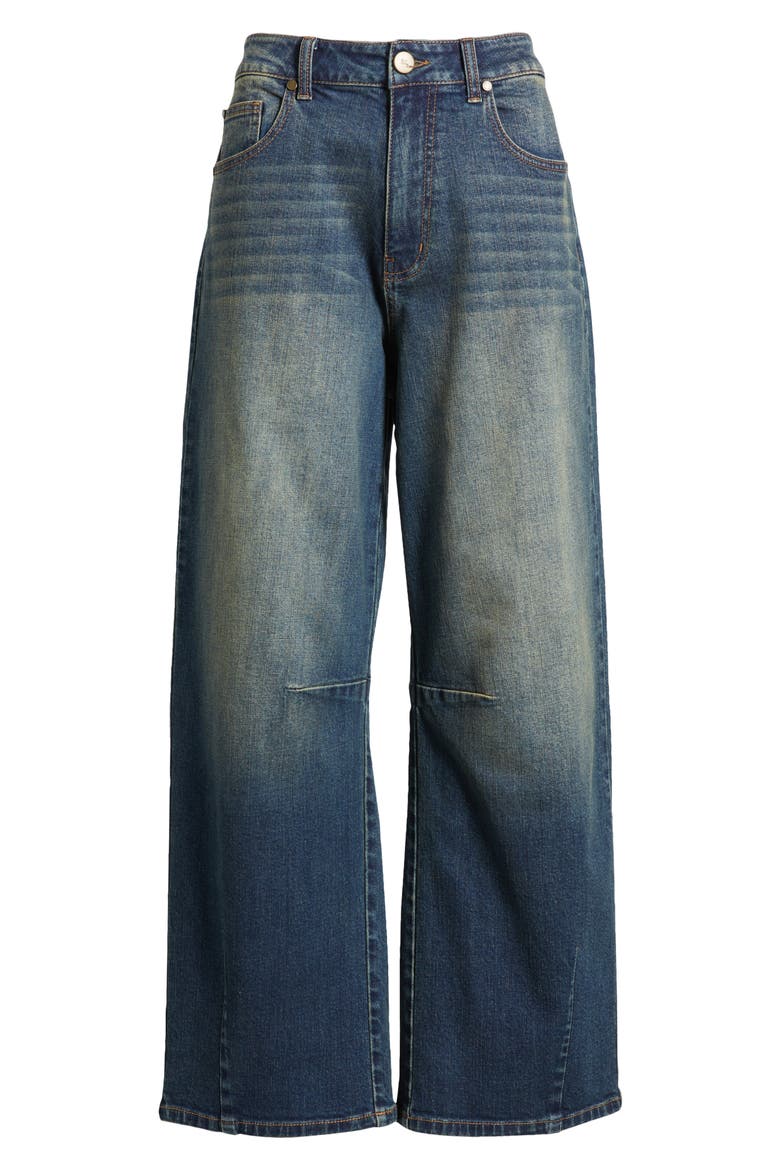 Horseshoe High Waist Barrel Jeans, Alternate, color, ILARIA