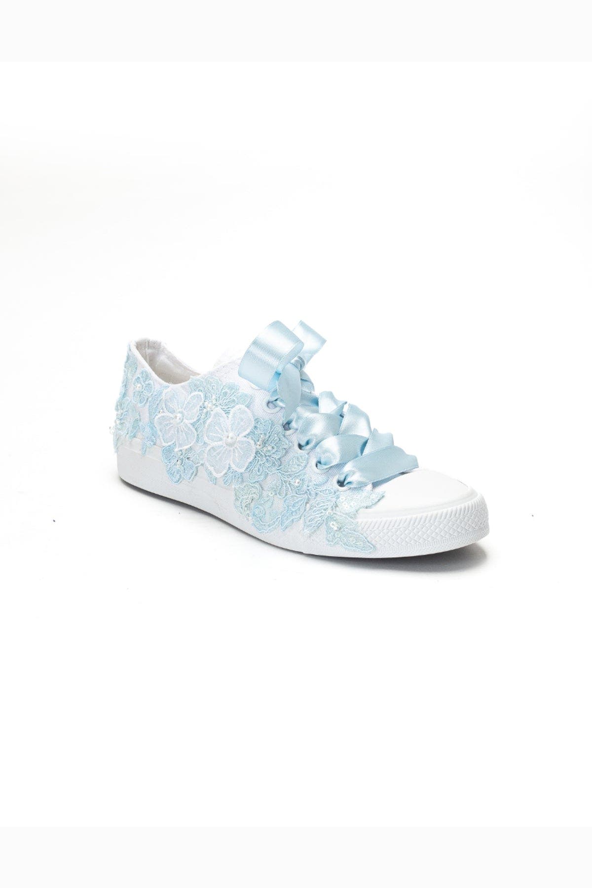 Forever & Always Shoes Serenelle Lace Bridal Sneaker, Main, color, Baby Blue