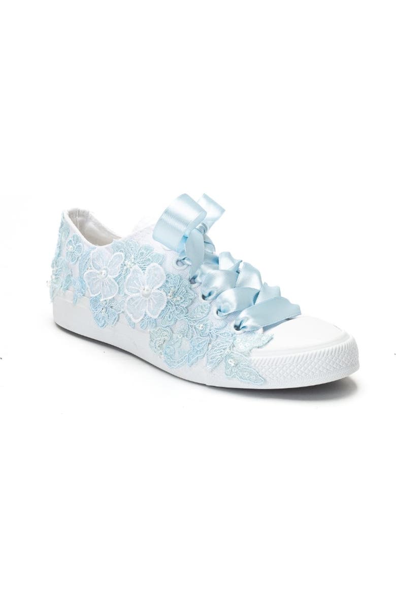 Forever & Always Shoes Serenelle Lace Bridal Sneaker, Main, color, Baby Blue