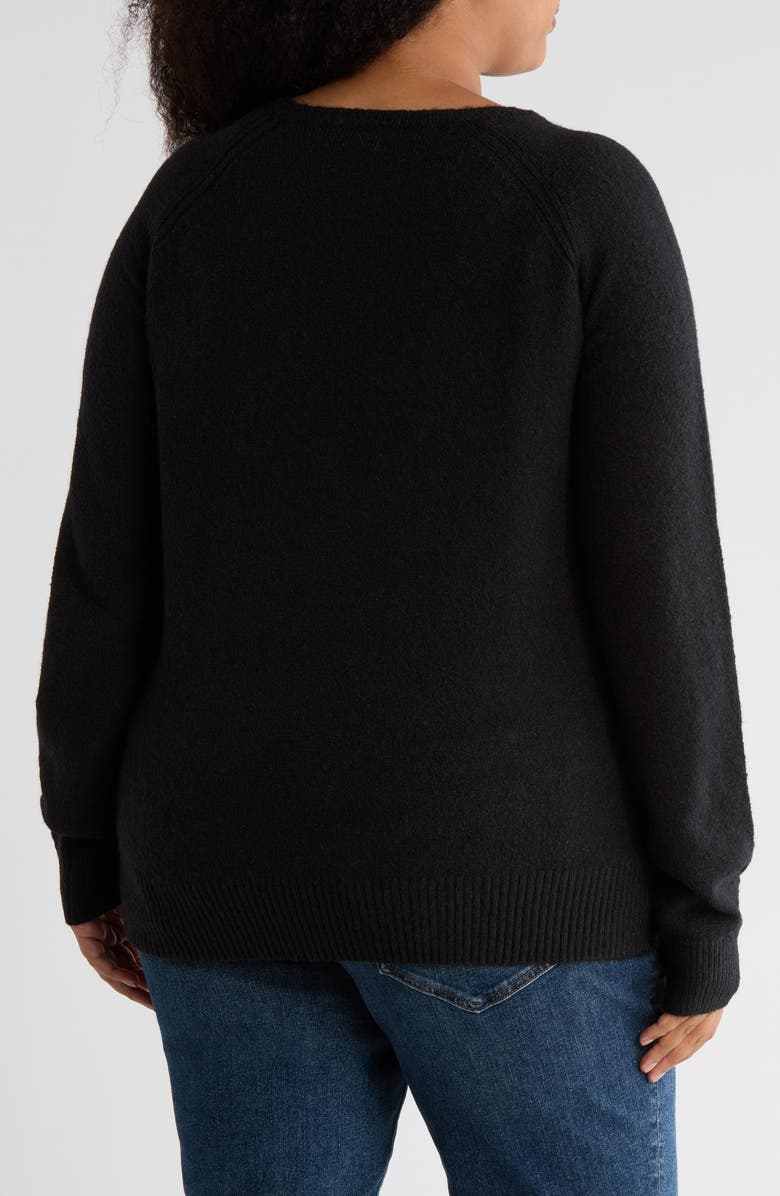 Caslon<sup>®</sup> Raglan Sleeve Sweater, Alternate, color, Black