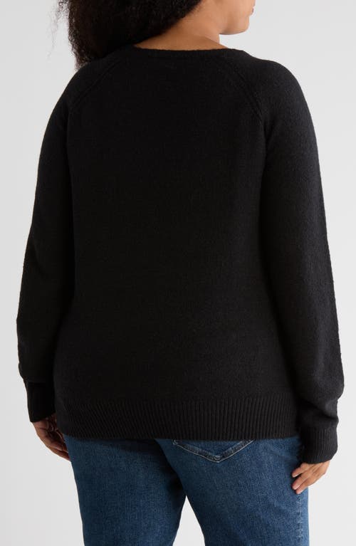 Caslon ® Raglan Sleeve Sweater In Black