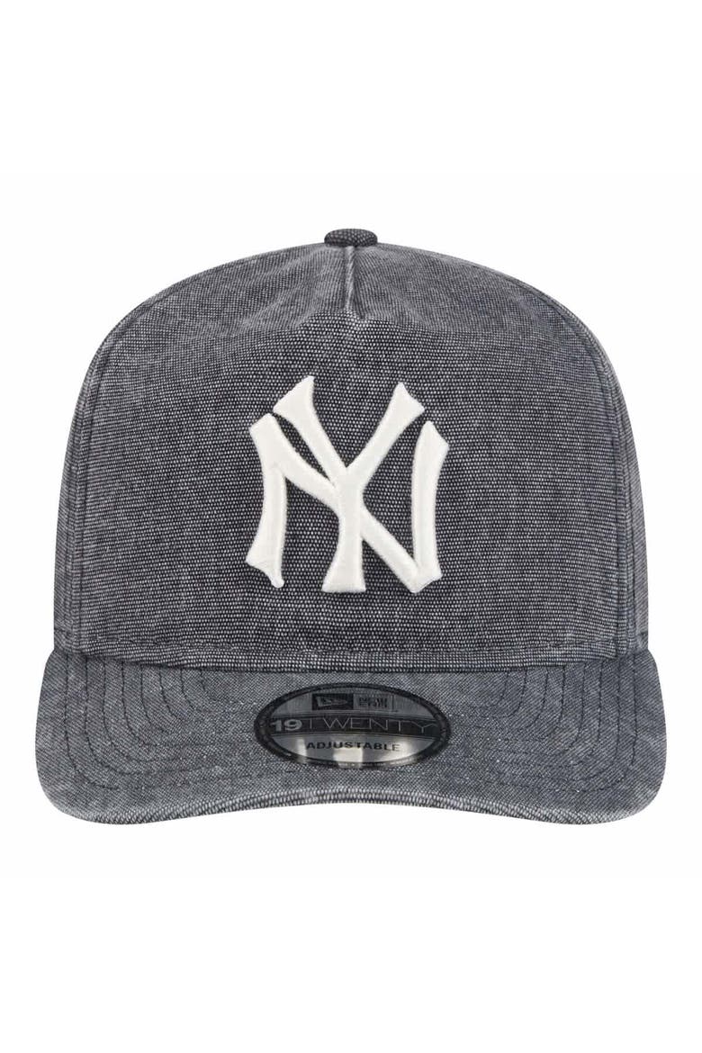 Men's New Era  Navy Heather New York Yankees Throwback Denim Classic 19TWENTY Adjustable Hat, Alternate, color, Heather Navy