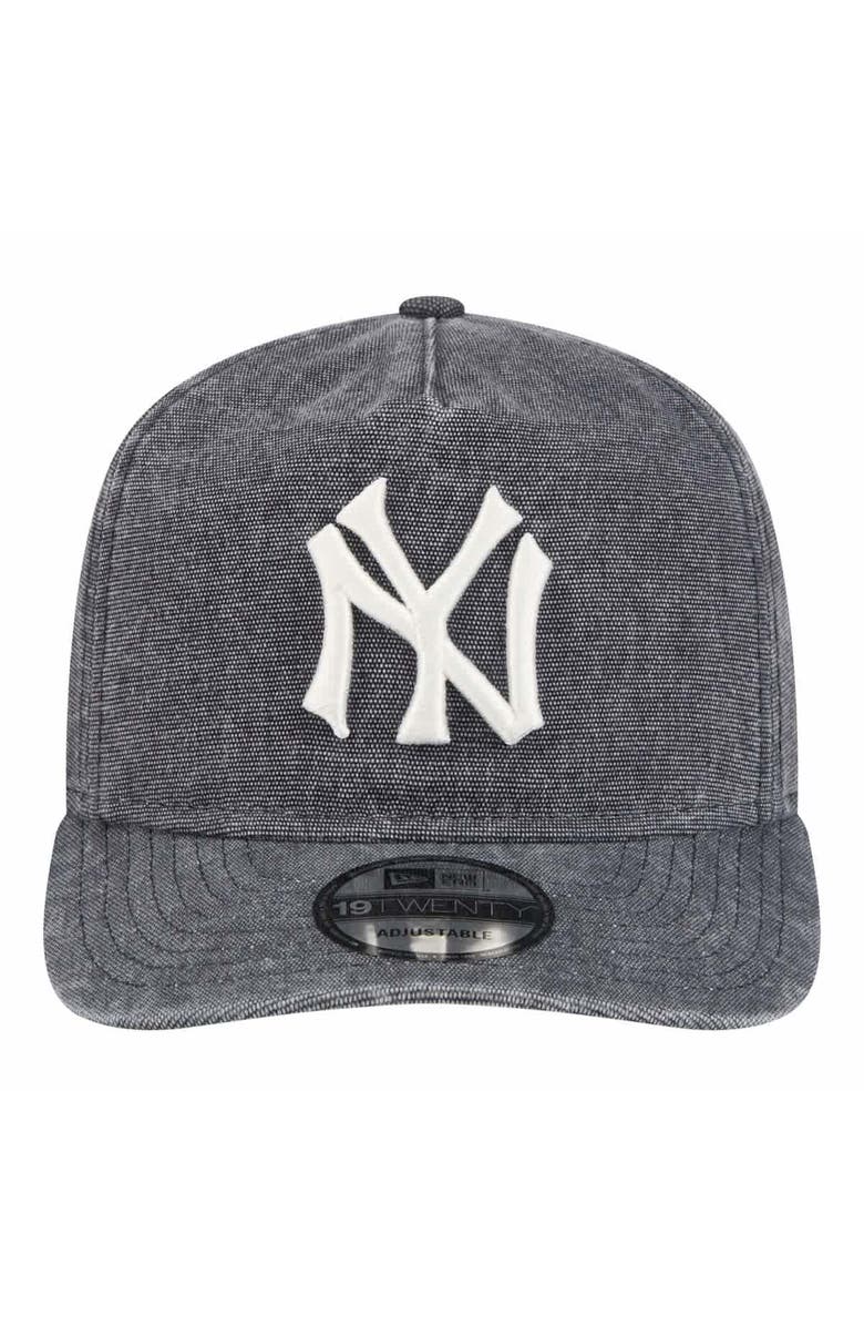 New Era Men's New Era Navy Heather New York Yankees Throwback Denim Classic 19TWENTY Adjustable Hat, Alternate, color, Heather Navy
