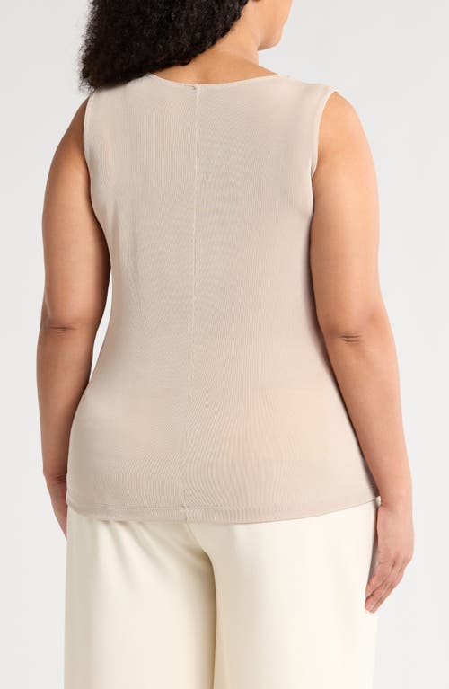 Vikki Vi Stretch Knit Tank In Sand