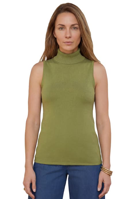 Carefree Cashmere Sleeveless Turtleneck Shell