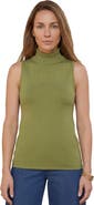 Jessica London Carefree Cashmere Sleeveless Turtleneck Shell